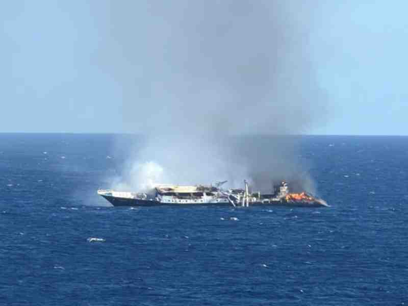 Nirsa Seiner Catches Fire At Sea, Crew Rescued
